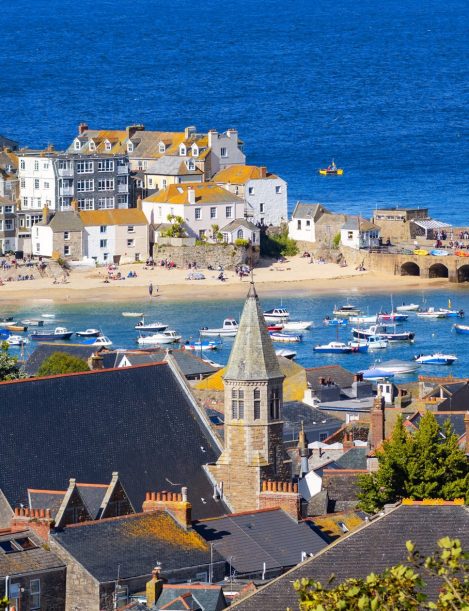 Panoramic,View,Of,St,Ives,Old,Town,,A,Popular,Seaside